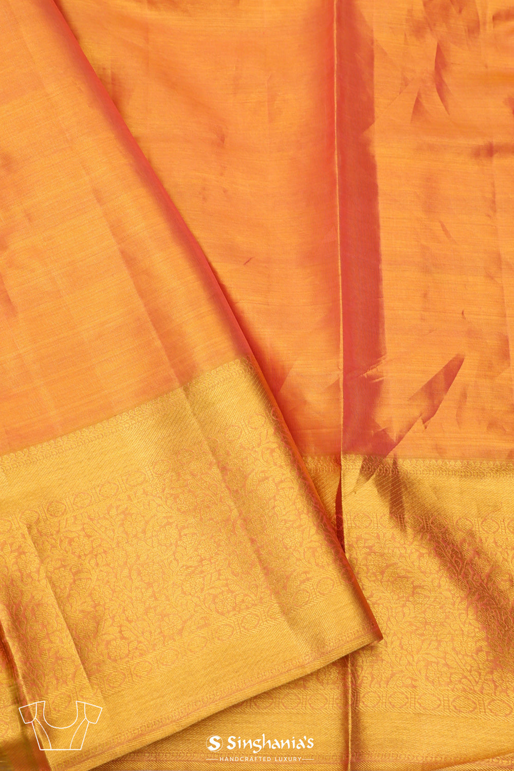 Light Salmon Jaal Kanjivaram Silk Saree