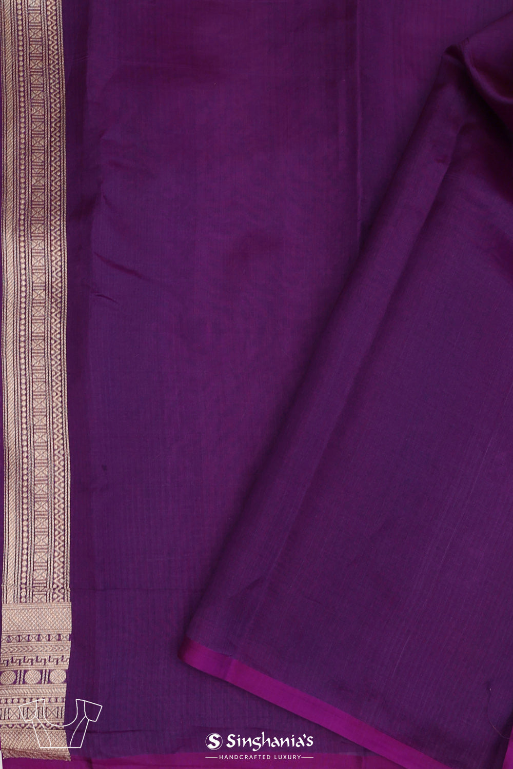 Grape Purple Butta Banarasi Silk Saree