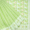 Mint Green Soft Net Saree With Polka Dotted Pattern - Singhania's