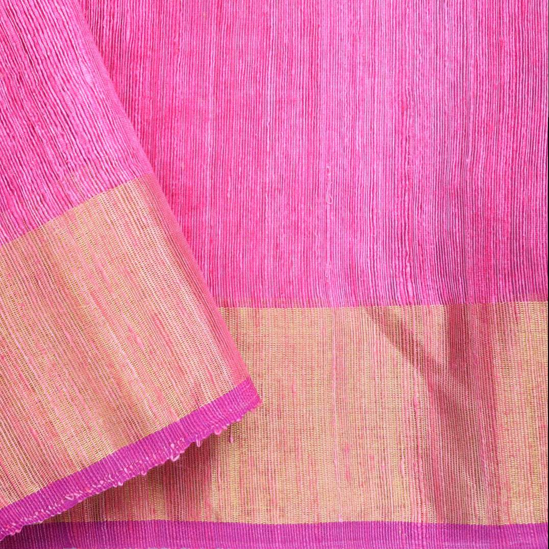 Light Pink Matka Saree With Sequin Embroidery - Singhania's