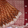 Brown Ombre Organza Saree With Gota Patti Embroidery - Singhania's