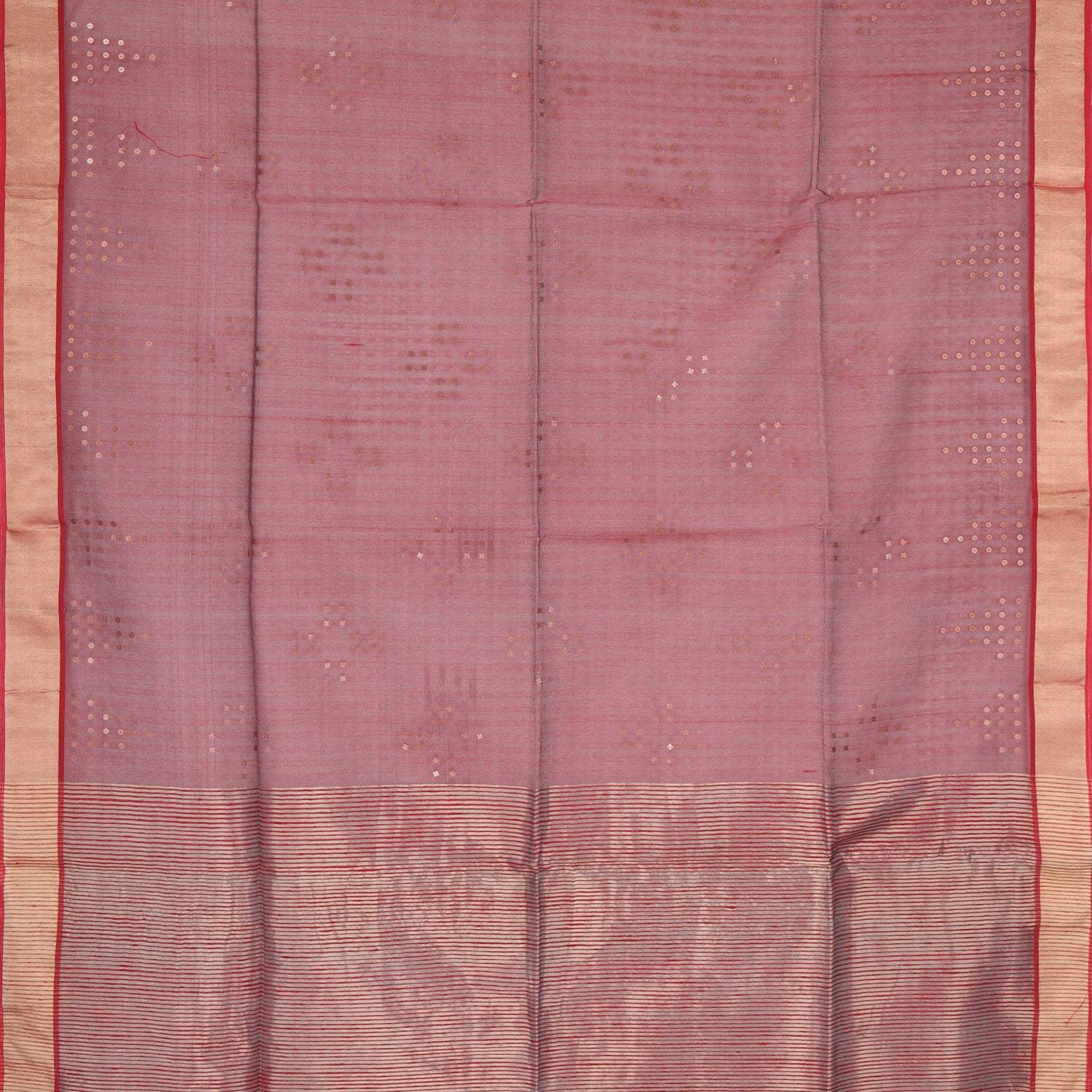 Bright Red Matka Tussar Saree - Singhania's