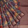 Multicolor Printed Tussar Saree - Singhania's