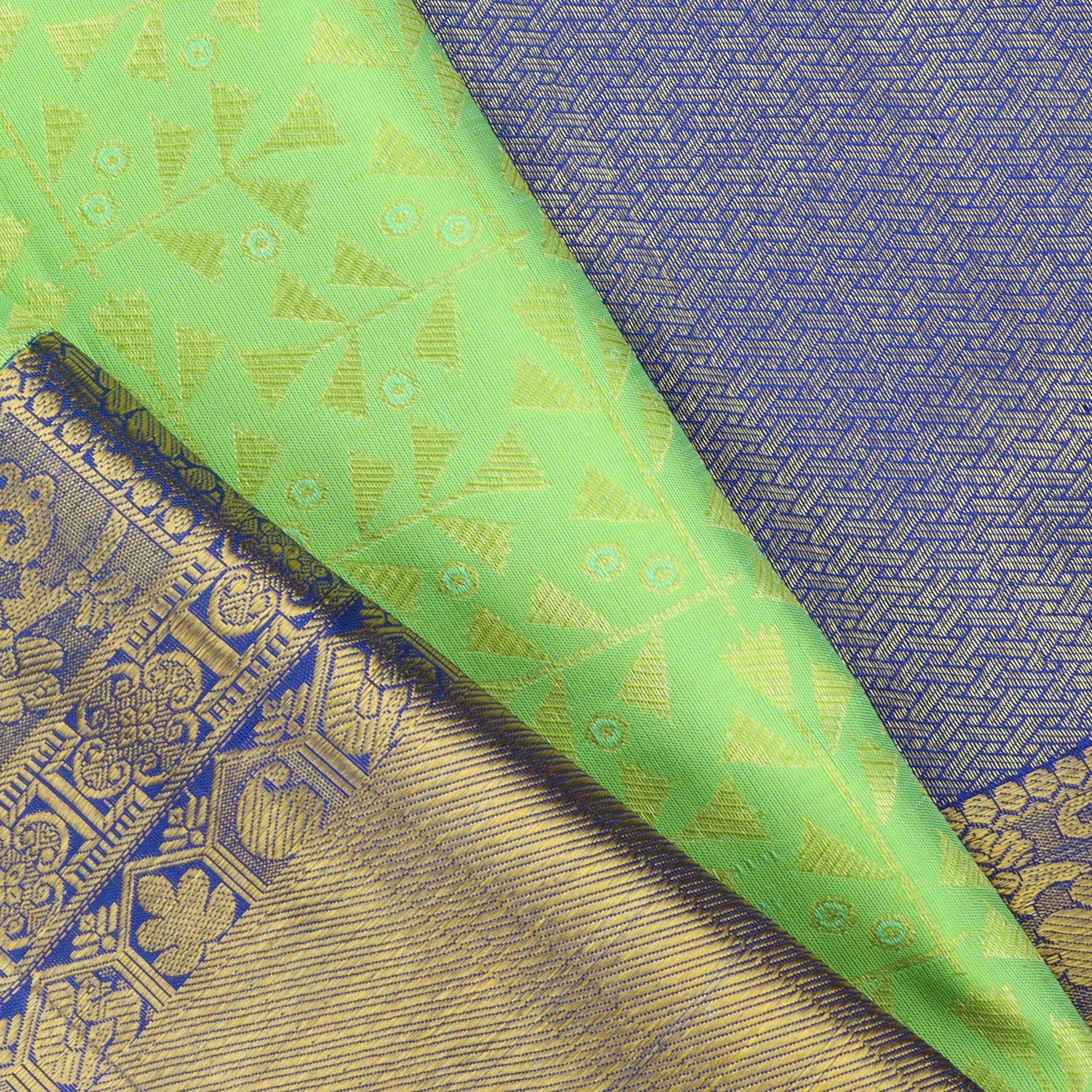 Light Green Kanjivaram Silk Saree - Singhania's