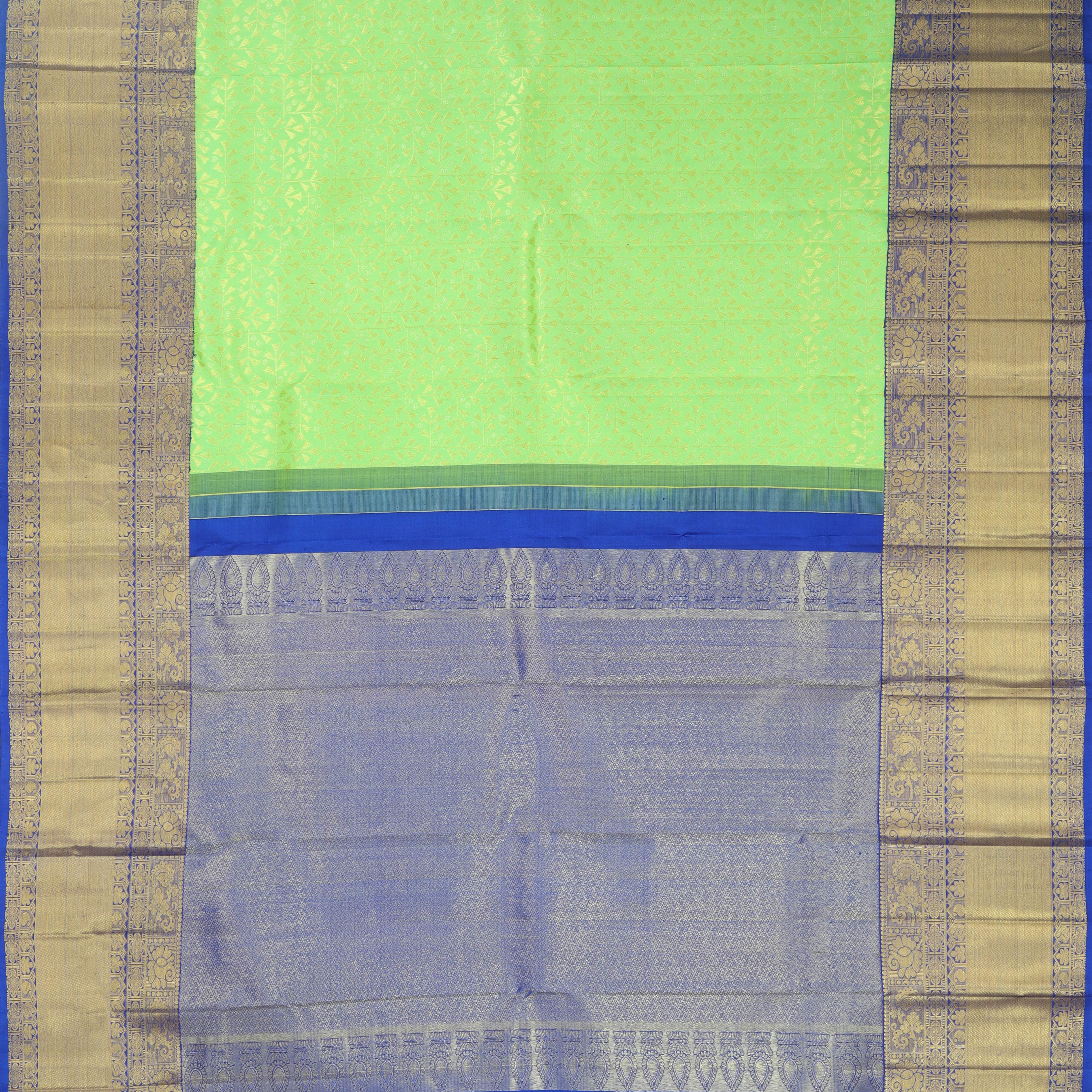 Light Green Kanjivaram Silk Saree - Singhania's