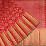 Vibrant Red Kanjivaram Silk Saree With Floral Pattern - Singhania's