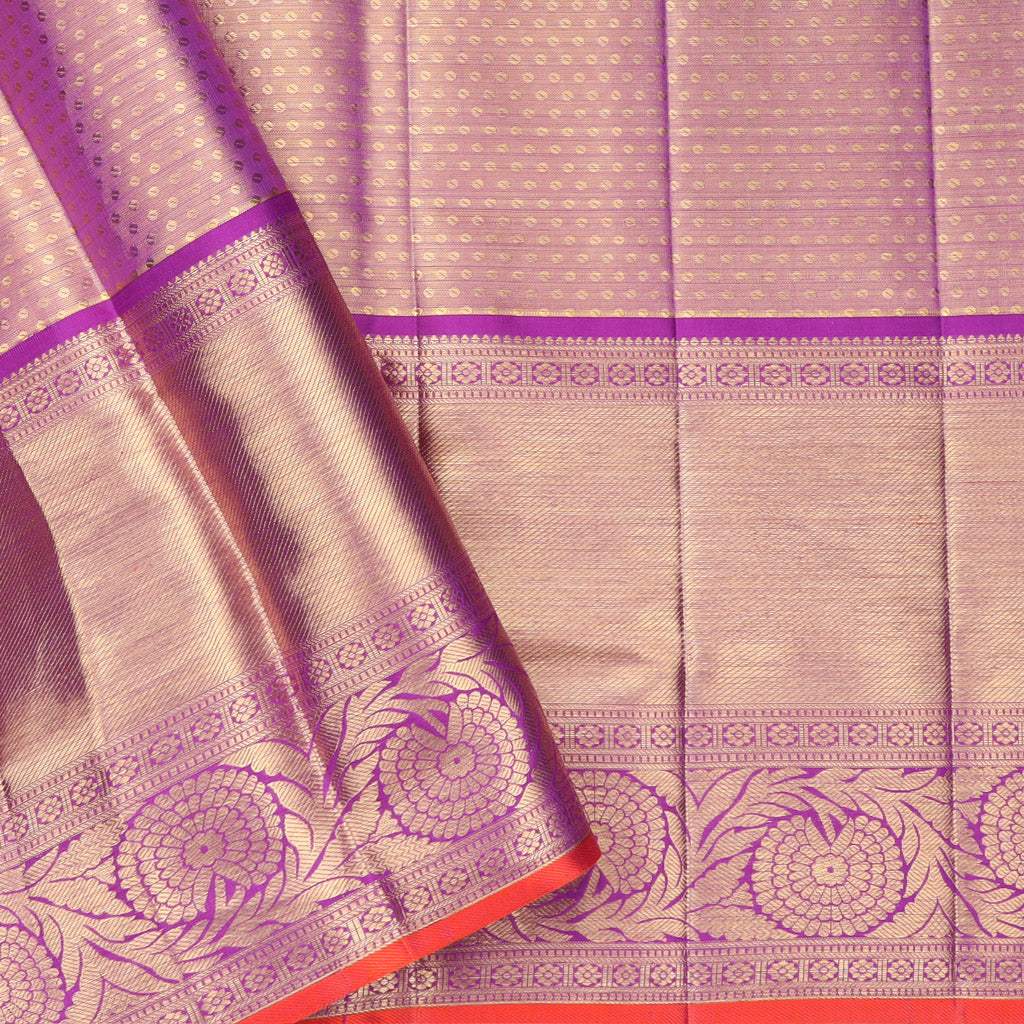 Light Gold Tissue Kanjivaram Silk Saree - Singhania's