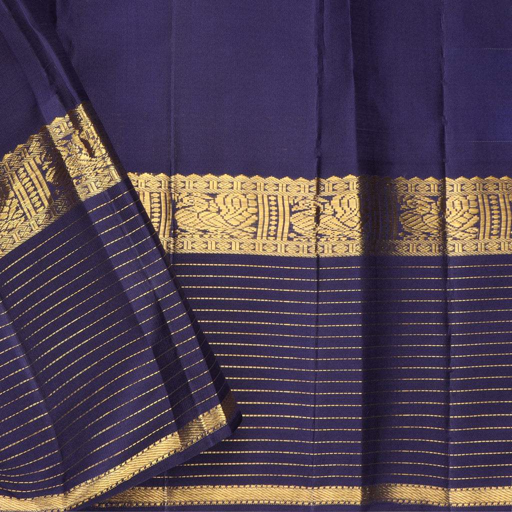 Light Cream Kanjivaram Silk Saree - Singhania's