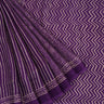 Violet Printed Satin Silk Saree - Singhania's