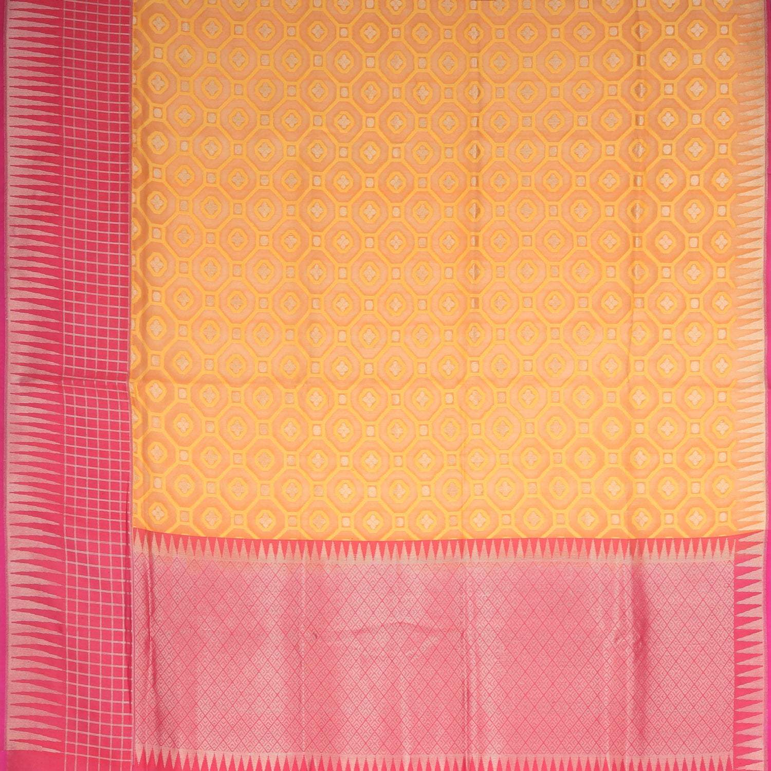 Orange Peel Banarasi Silk Saree - Singhania's