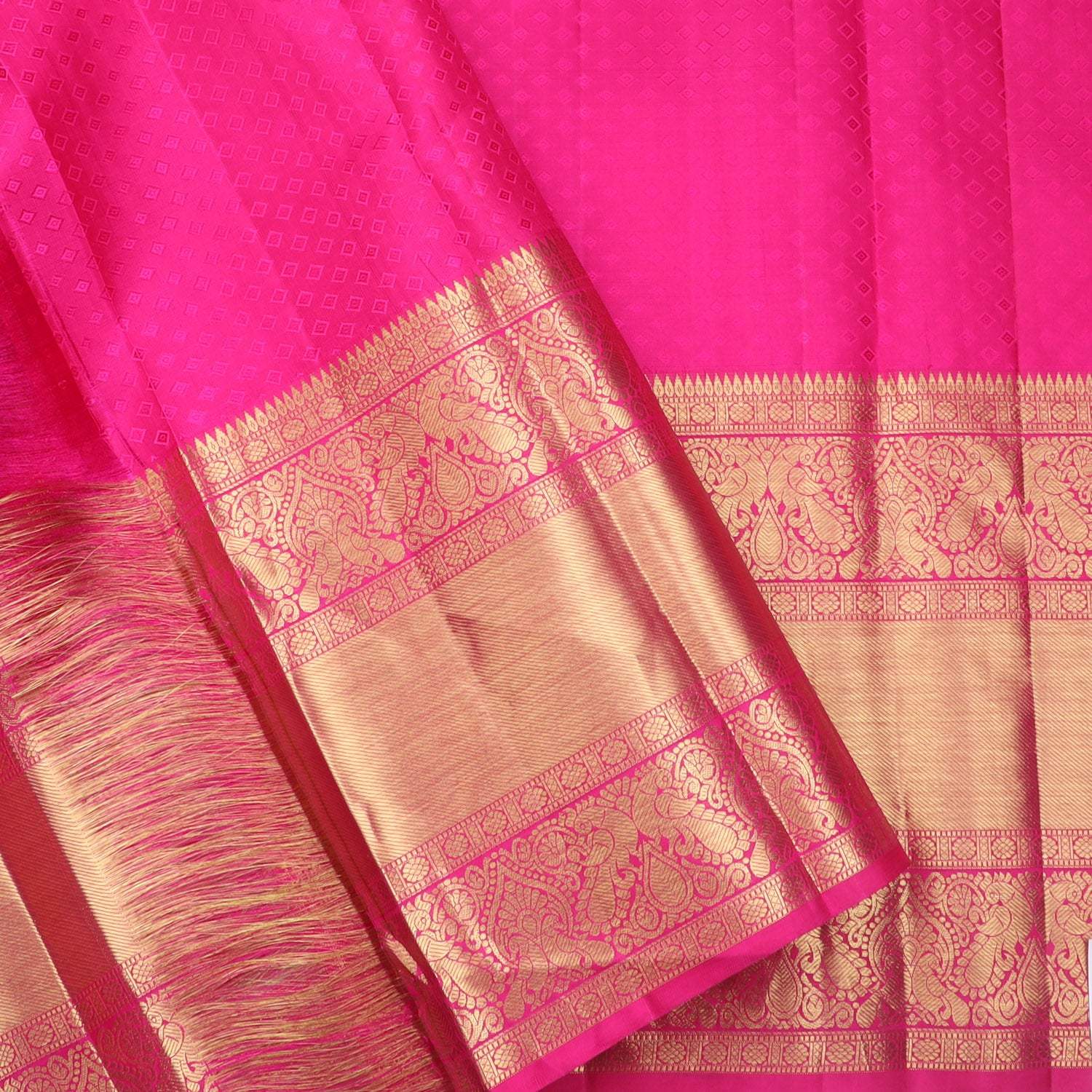 Bright Blue Kanjivaram Silk Saree - Singhania's