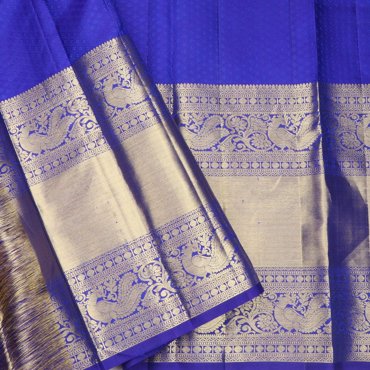 Peach Kanjivaram Silk Saree With Floral Pattern - Singhania's