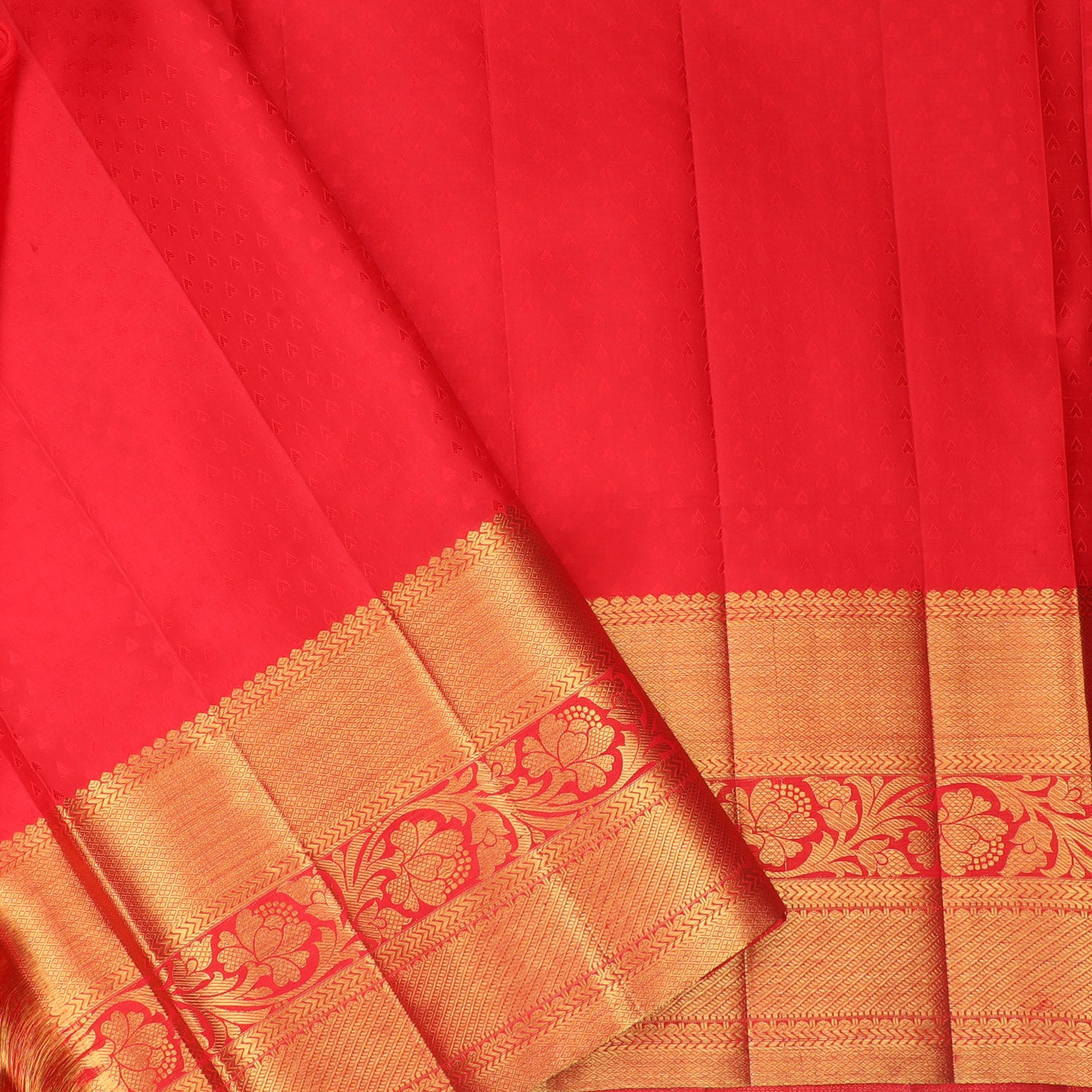 Cloud White Kanjivaram Silk Saree With Floral Pattern - Singhania's