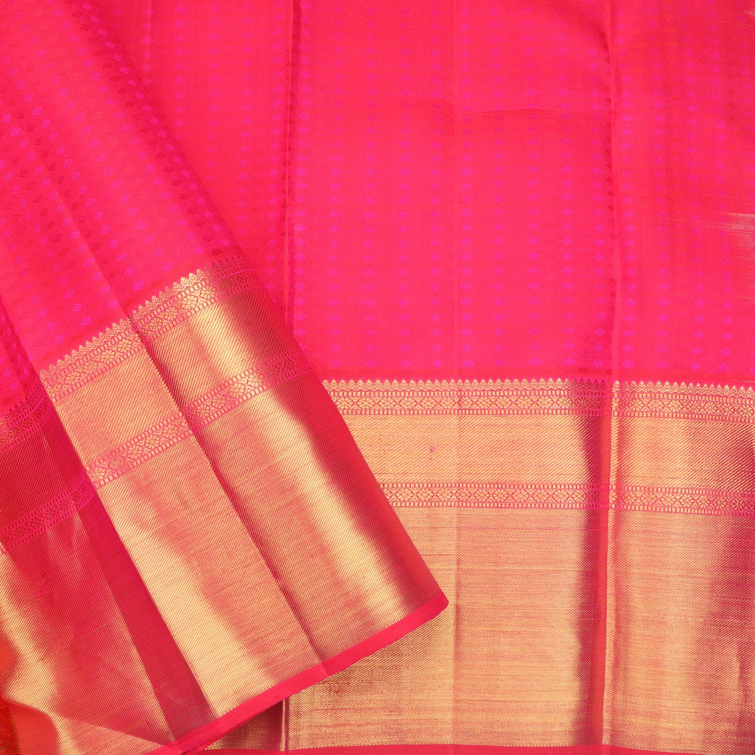 Cream Kanjivaram Silk Saree With Floral Pattern