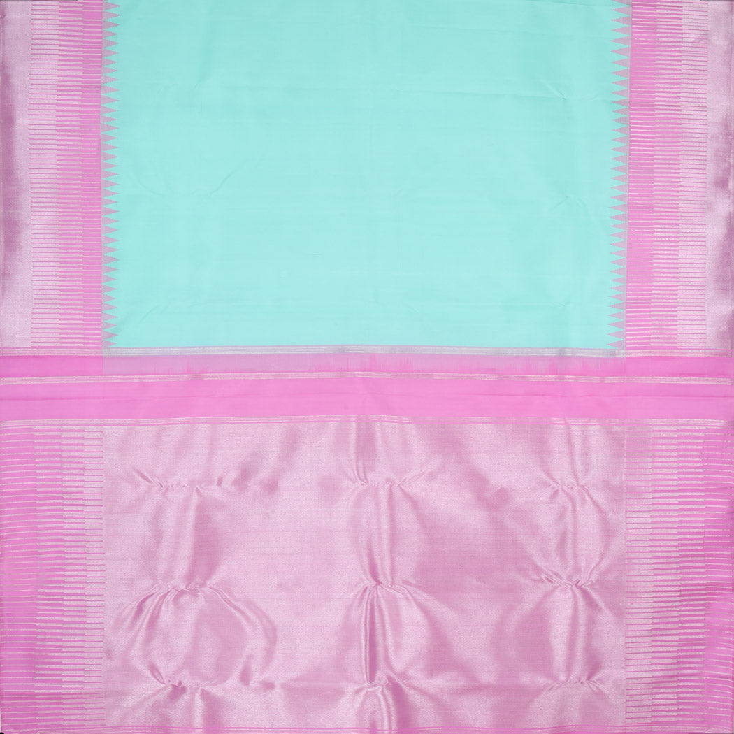 Seafoam Blue Kanjivaram Silk Saree