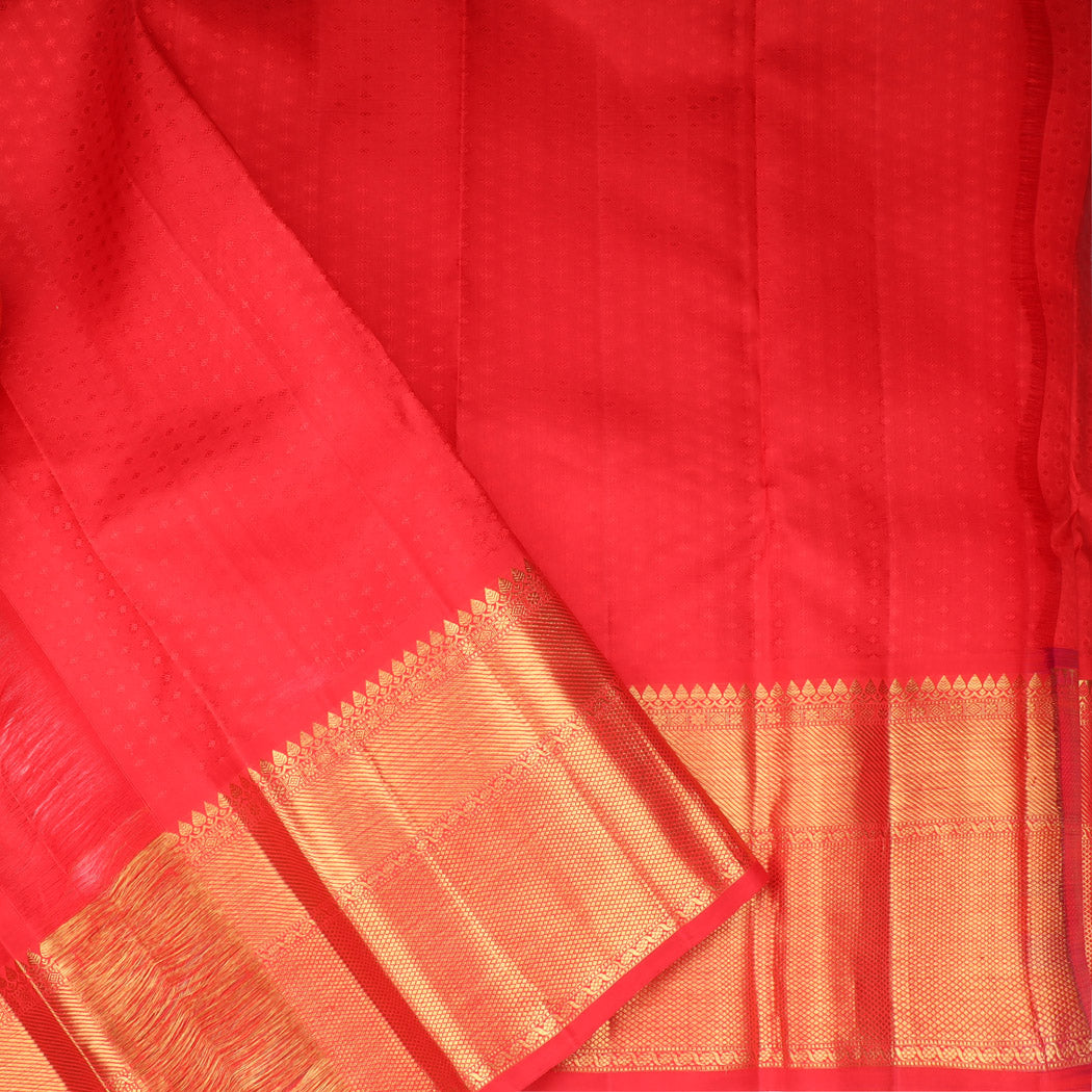 Purple Kanjivaram Silk Saree With Floral Pattern