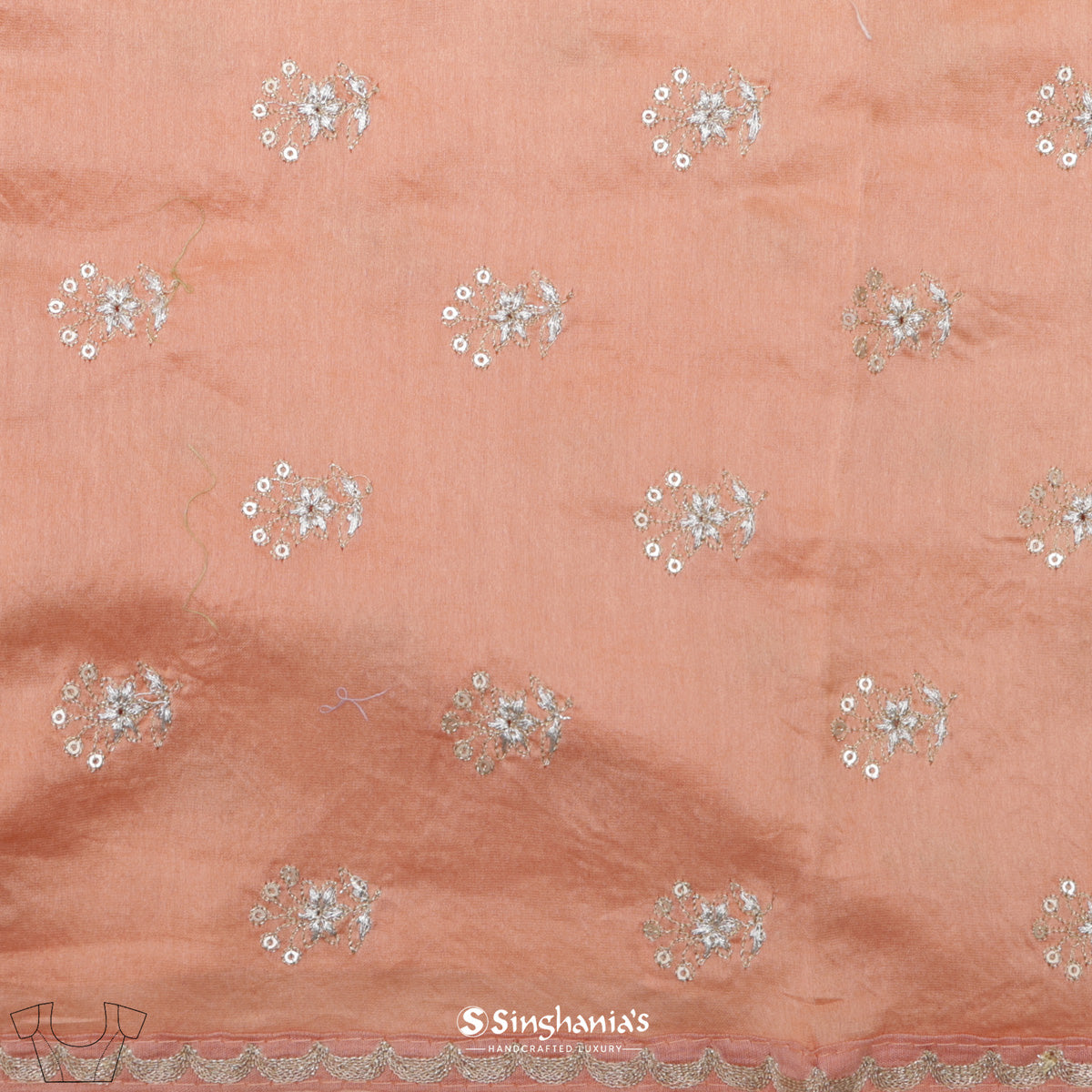 Persian Pink Designer Organza Saree