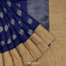 Dark Blue Silk Banarasi Saree With Nature Inspired Birds Motifs