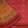 Glossy Orange Patola Handloom Saree