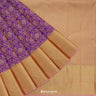 Dark Orchid Kanjivaram Silk Saree With Floral Pattern