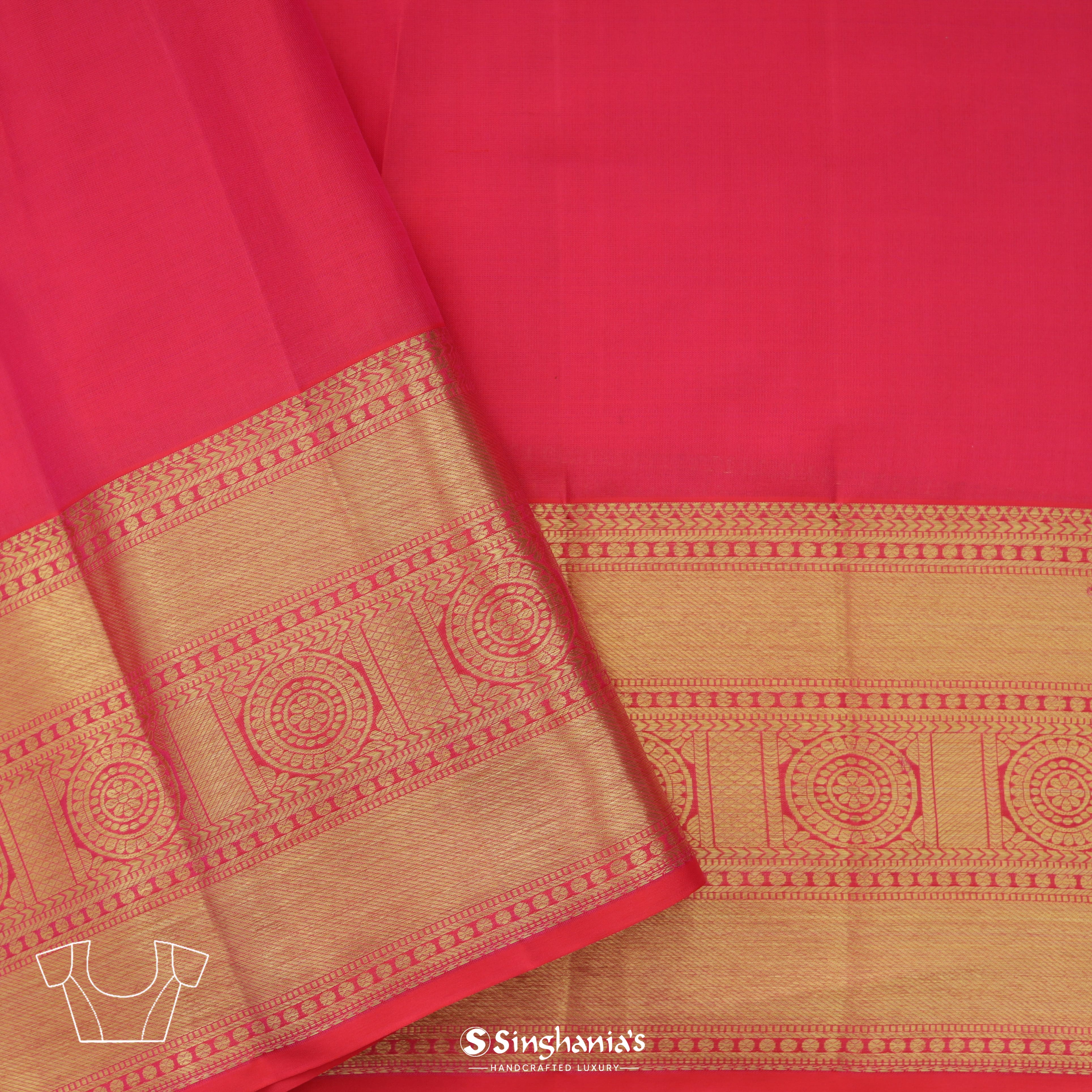 Chocolate Brown Kanjivaram Silk Saree With Mangai Motif Pattern