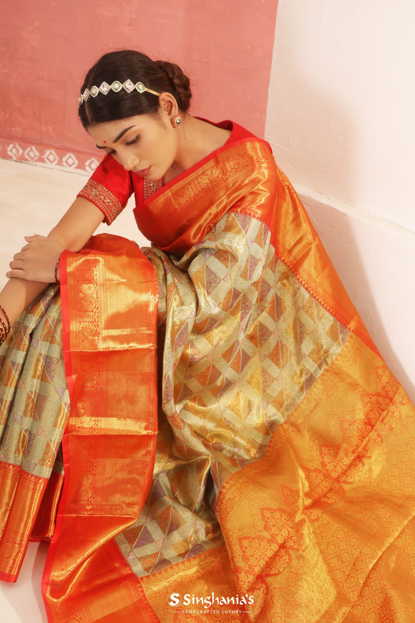 gold kanjivaram silk saree