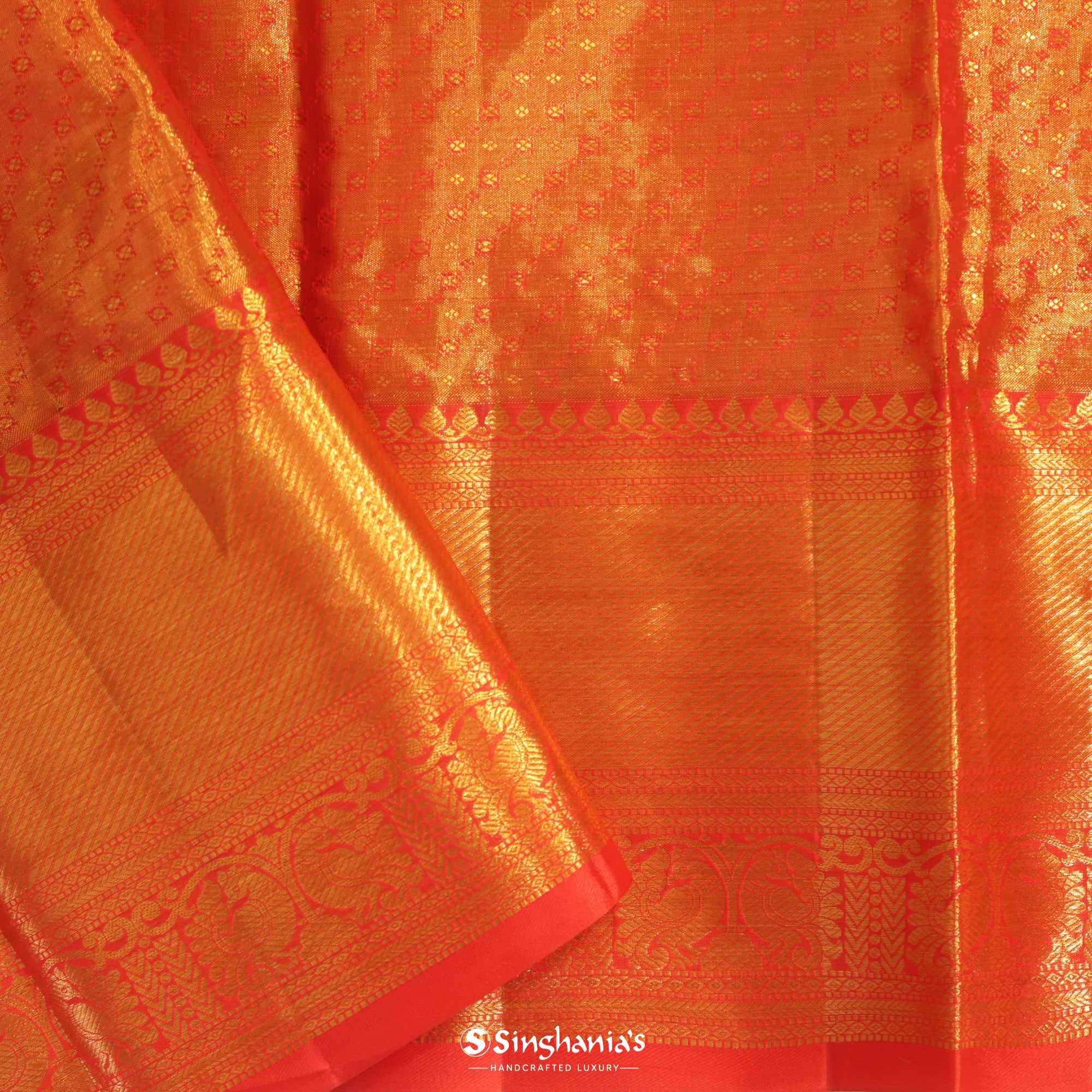 golden kanjivaram saree