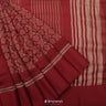 Cardinals Red Printed Chanderi Saree With Floral Jaal Pattern