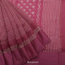 Hippie Pink Chanderi Silk Saree With Floral Motif Pattern