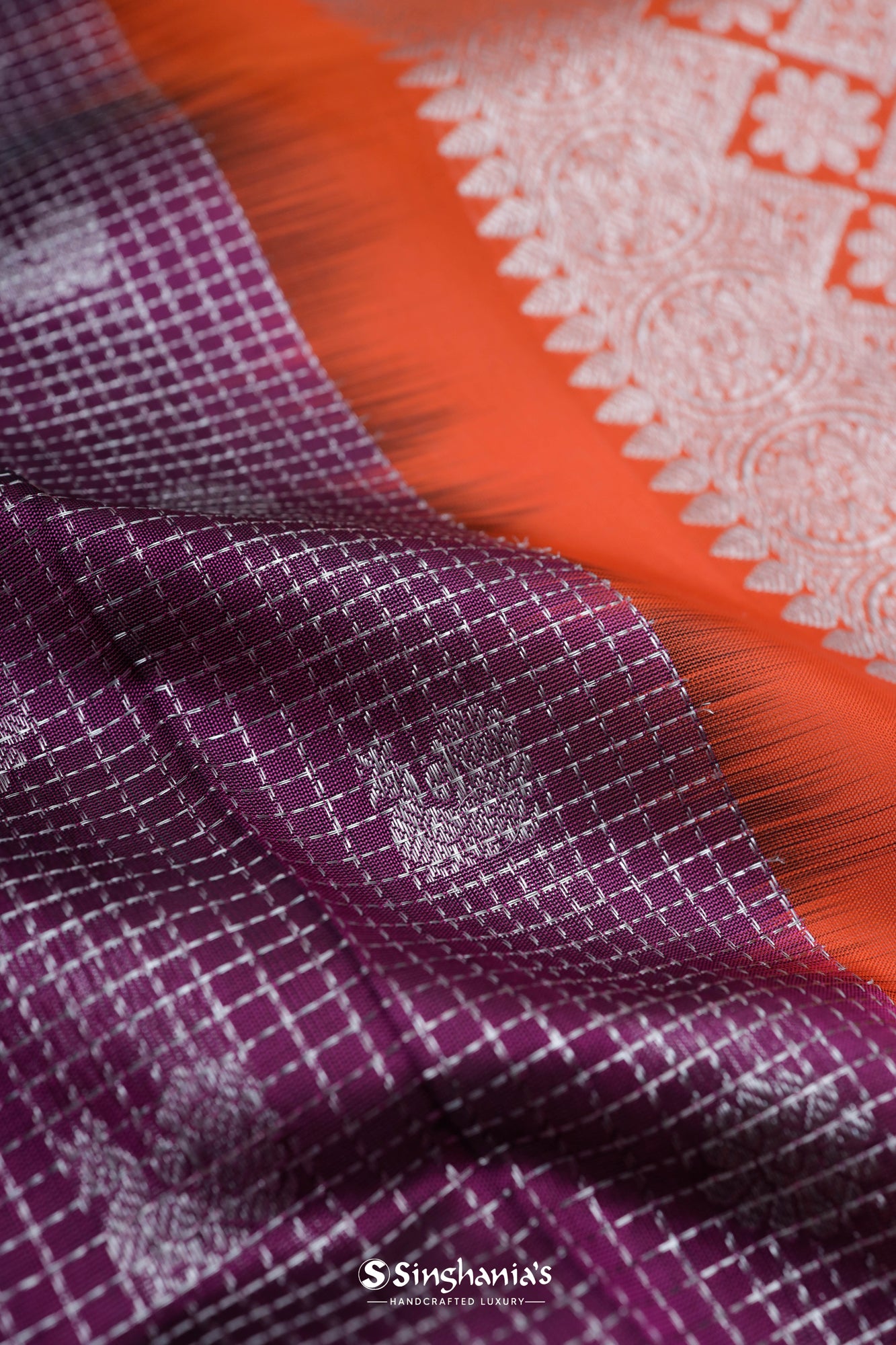 Eminence Purple Venkatgiri Silk Saree