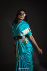 Royal Aqua Blue Soft Silk Saree