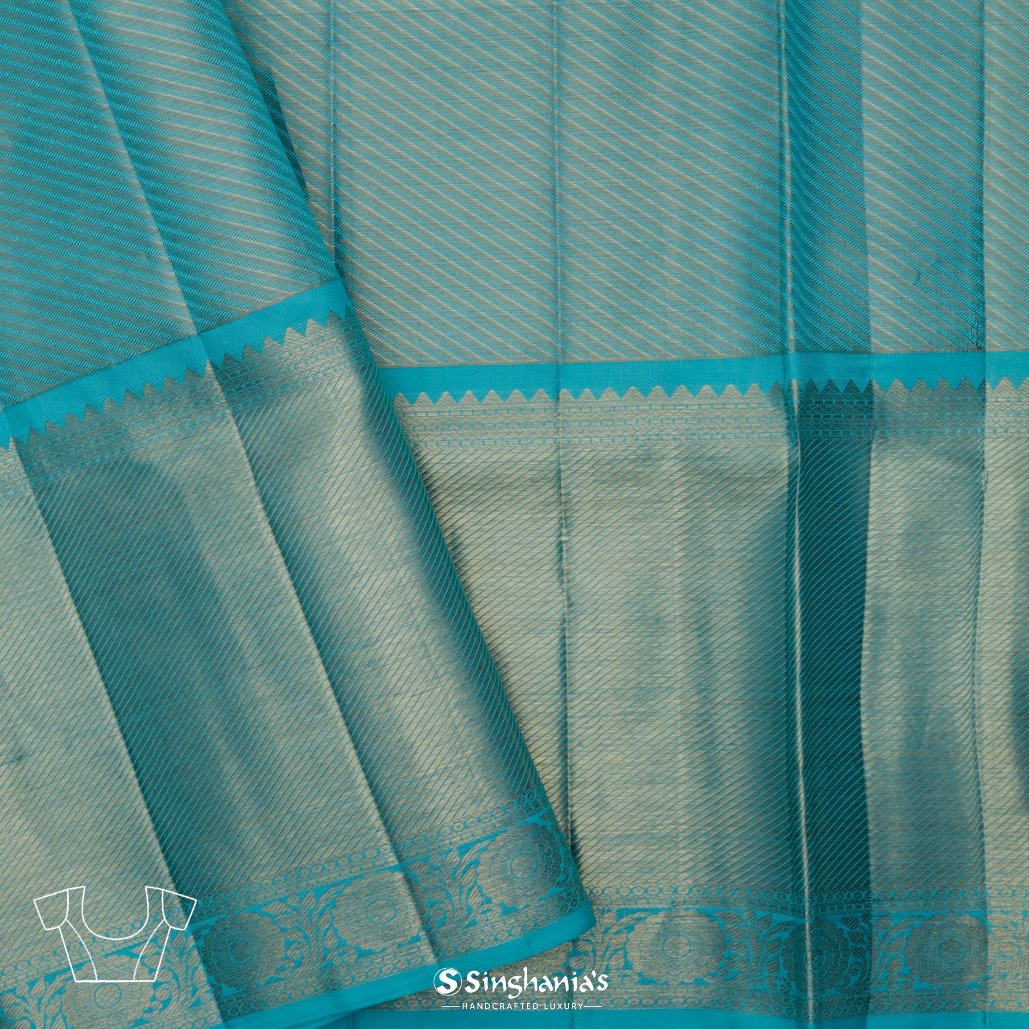 Pale Purple Kanjivaram Silk Saree With Floral Meenakari Weaving