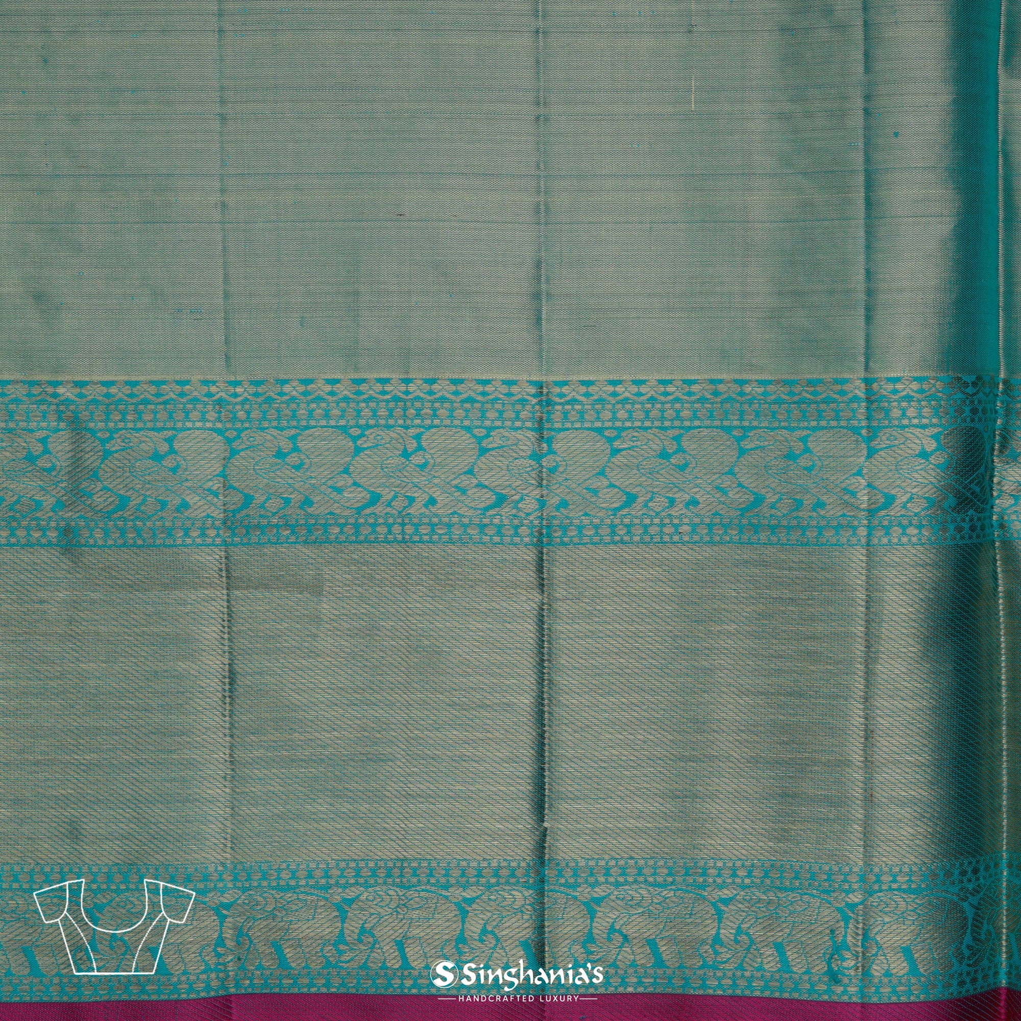 Mauve Purple Kanjivaram Silk Saree With Floral Ogival Weaving