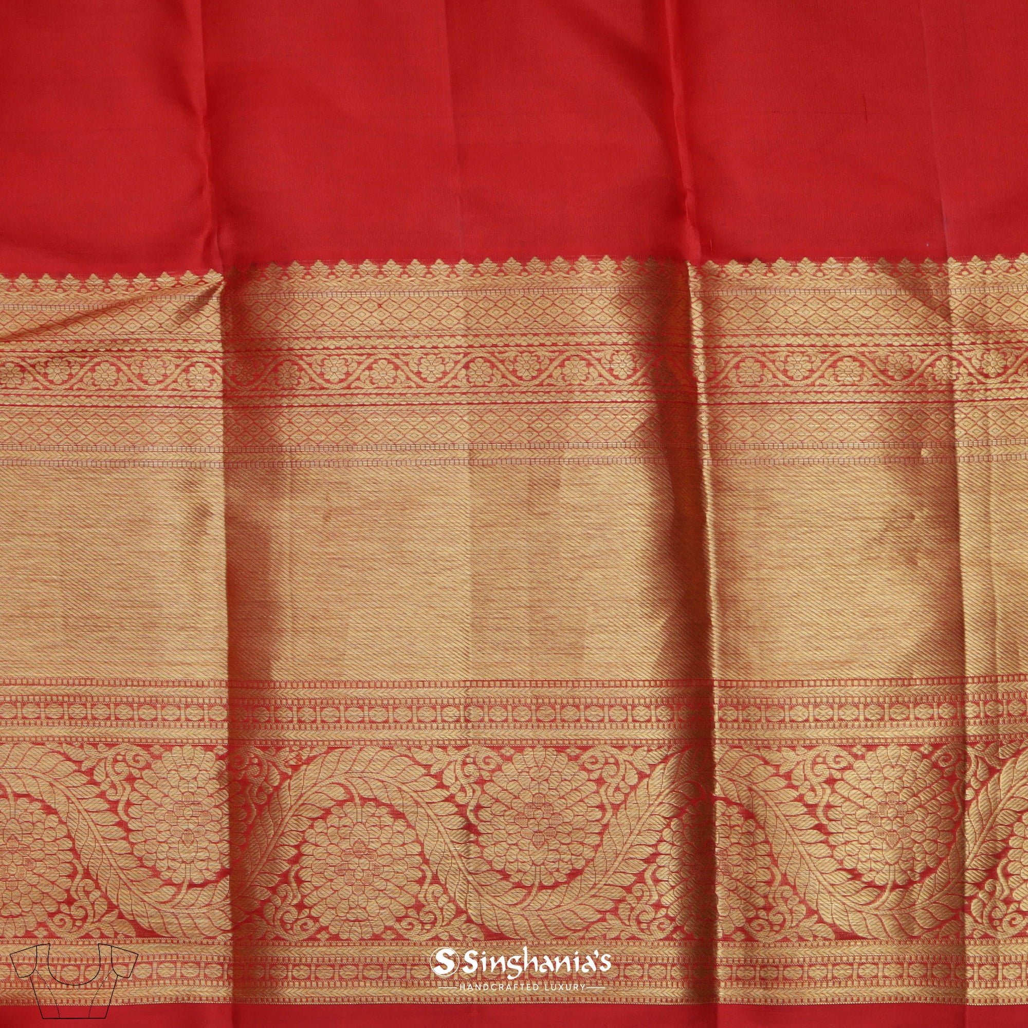 Medium Purple Kanjivaram Silk Saree With Floral Jaal Weaving