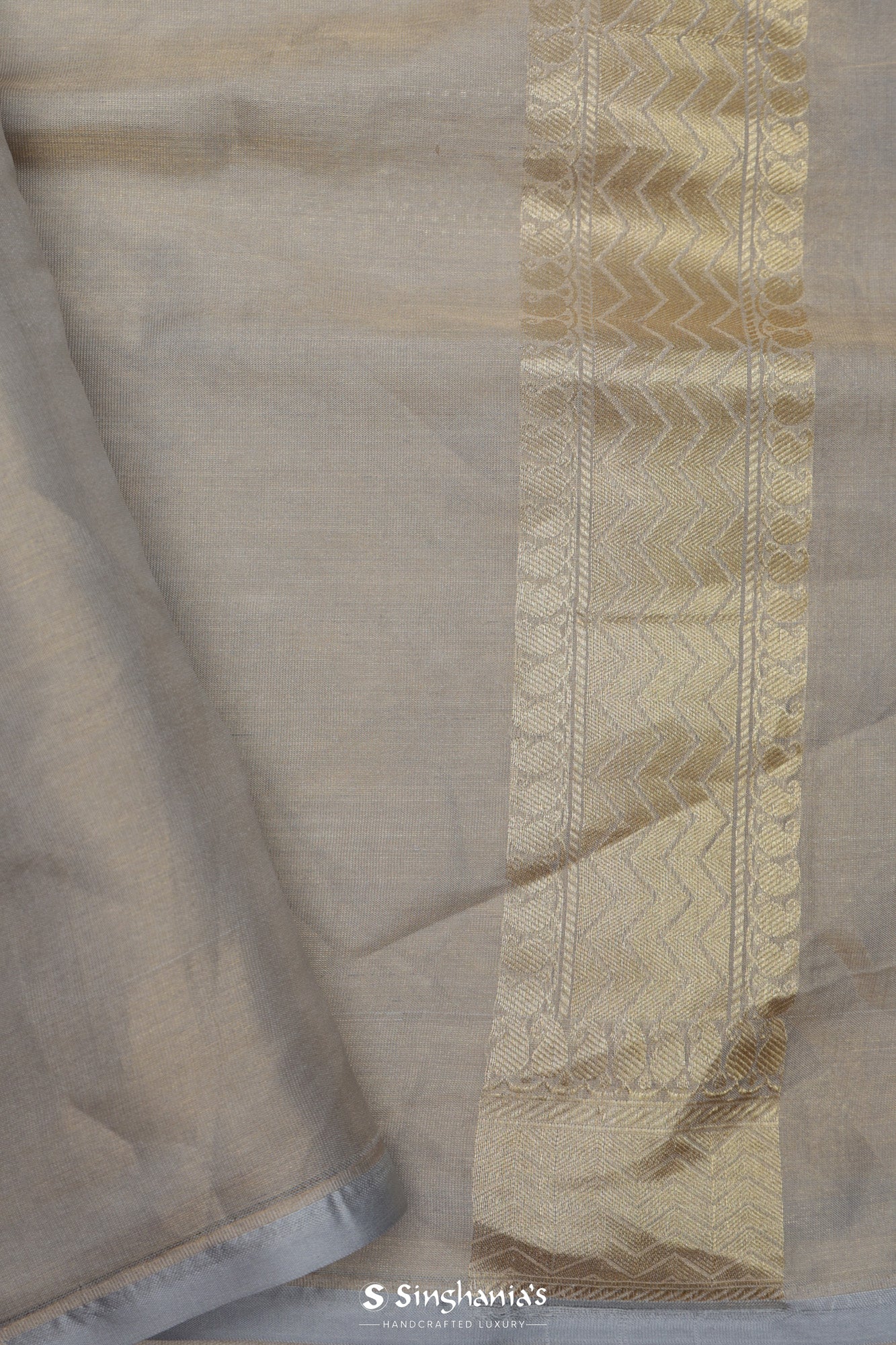 Periwinkle Purple Tissue Banarasi Saree With Floral Ogival Weaving