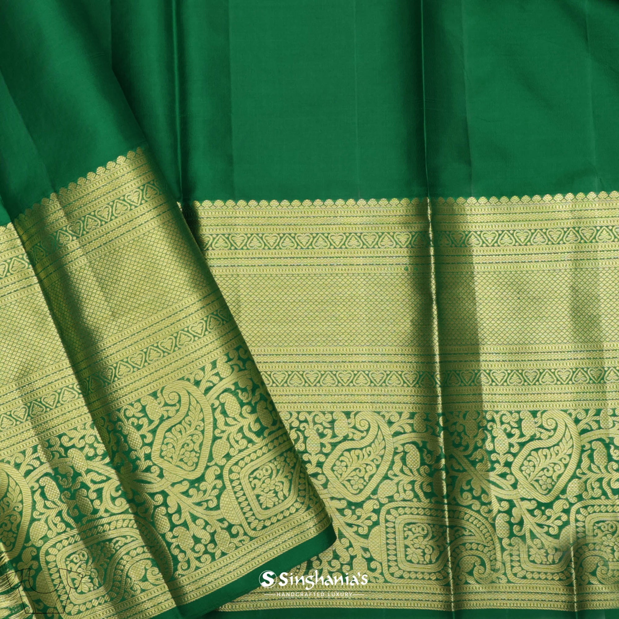 Debian Red Kanjivaram Silk Saree With Floral Jaal Design