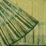 Russian Green Kanjivaram Silk Saree With Floral And Bird Weaving