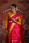 French Pink Kanjivaram Silk Saree