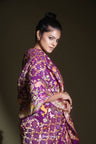 Byzantium Purple Bandhani Georgette Saree